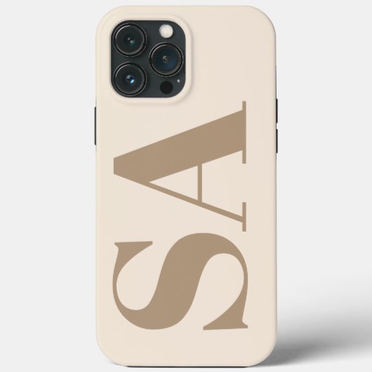 trendy Antiek Wit met Monogram Case-Mate iPhone Case (Achterkant)