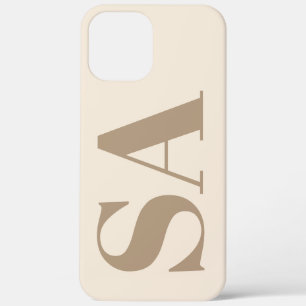 trendy Antiek Wit met Monogram Case-Mate iPhone Case
