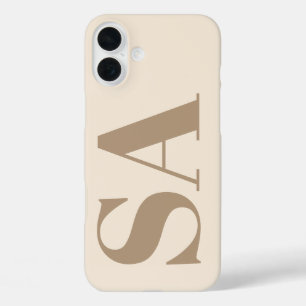 trendy Antiek Wit met Monogram Case-Mate iPhone 16 Plus Hoesje
