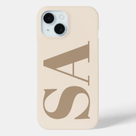 trendy Antiek Wit met Monogram Case-Mate iPhone 15 Case