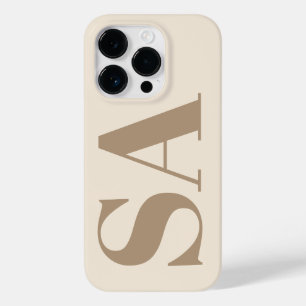 trendy Antiek Wit met Monogram Case-Mate iPhone 14 Pro Hoesje