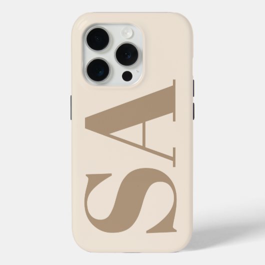 trendy Antiek Wit met Monogram Case-Mate iPhone Case (Achterkant)
