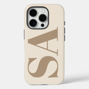 trendy Antiek Wit met Monogram Case-Mate iPhone 16 Pro Hoesje