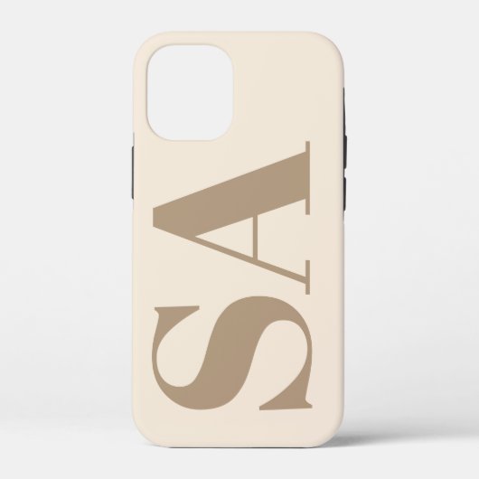 trendy Antiek Wit met Monogram Case-Mate iPhone Case (Achterkant)