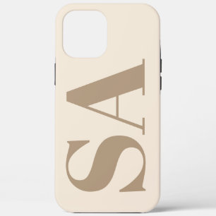 trendy Antiek Wit met Monogram Case-Mate iPhone Case