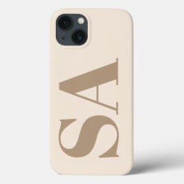 trendy Antiek Wit met Monogram Case-Mate iPhone Case