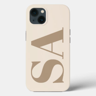 trendy Antiek Wit met Monogram Case-Mate iPhone Case