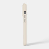 trendy Antiek Wit met Monogram Case-Mate iPhone Hoesje (Linkerkant)