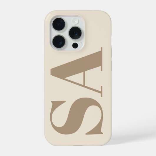 trendy Antiek Wit met Monogram Case-Mate iPhone Hoesje (Achterkant)