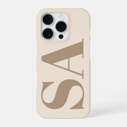 trendy Antiek Wit met Monogram Case-Mate iPhone Hoesje (Achterkant)