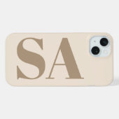 trendy Antiek Wit met Monogram Case-Mate iPhone Hoesje (Achterkant horizontaal)