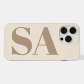 trendy Antiek Wit met Monogram Case-Mate iPhone Hoesje (Achterkant horizontaal)