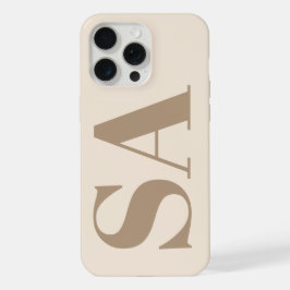 trendy Antiek Wit met Monogram Case-Mate iPhone 15 Pro Max Case