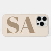 trendy Antiek Wit met Monogram Case-Mate iPhone Hoesje (Achterkant horizontaal)