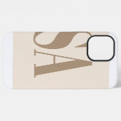 trendy Antiek Wit met Monogram Case-Mate iPhone Hoesje (Achterkant horizontaal)