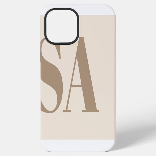 trendy Antiek Wit met Monogram Case-Mate iPhone Hoesje (Achterkant)