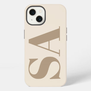trendy Antiek Wit met Monogram Case-Mate iPhone 13 Hoesje