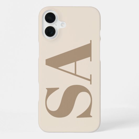 trendy Antiek Wit met Monogram Case-Mate iPhone Hoesje (Achterkant)