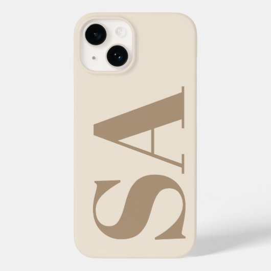 trendy Antique White with Monogram Case-Mate Case-Mate iPhone Case (Achterkant)