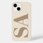 trendy Antique White with Monogram Case-Mate Case-Mate iPhone Case (Achterkant)