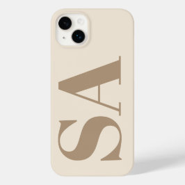 trendy Antique White with Monogram Case-Mate iPhone 14 Plus Hoesje