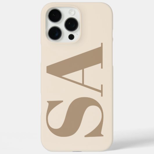 trendy Antique White with Monogram Case-Mate iPhone Case (Achterkant)