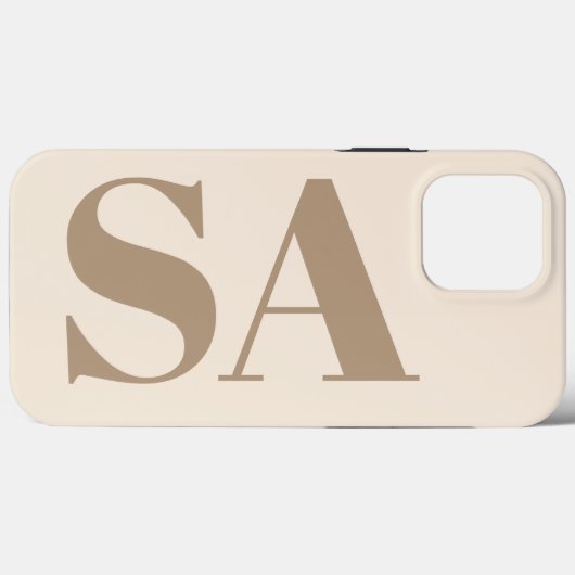 trendy Antique White with Monogram Case-Mate iPhone Case (Achterkant (horizontaal))