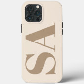 trendy Antique White with Monogram Case-Mate iPhone Case (Achterkant)