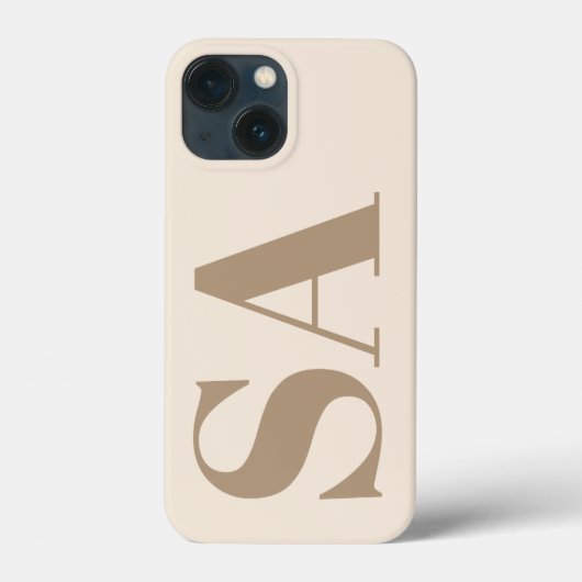 trendy Antique White with Monogram Case-Mate iPhone Case (Achterkant)