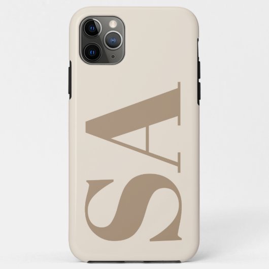 trendy Antique White with Monogram Case-Mate iPhone Case (Achterkant)