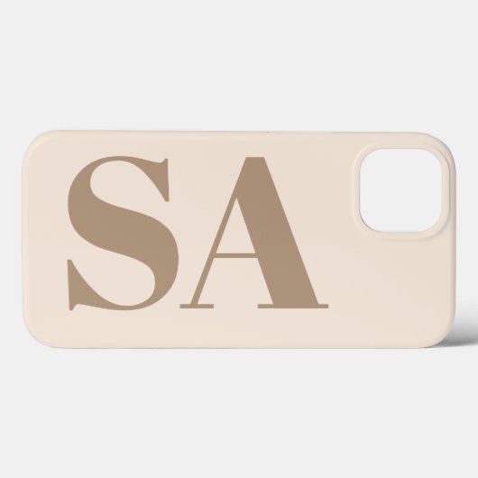 trendy Antique White with Monogram Case-Mate iPhone Case (Achterkant (horizontaal))