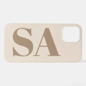 trendy Antique White with Monogram Case-Mate iPhone Hoesje (Achterkant horizontaal)