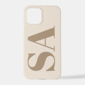 trendy Antique White with Monogram Case-Mate iPhone Hoesje (Achterkant)