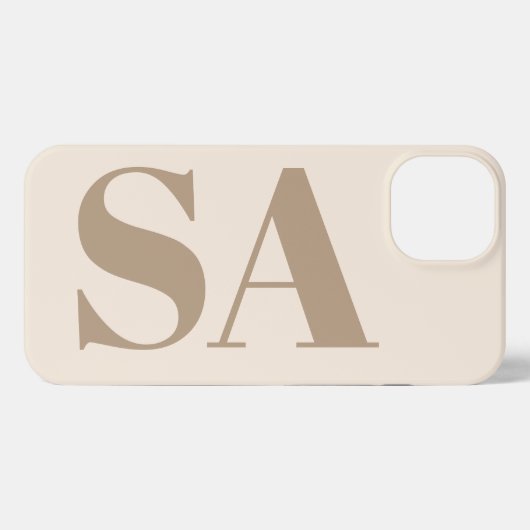 trendy Antique White with Monogram Case-Mate iPhone Hoesje (Achterkant horizontaal)
