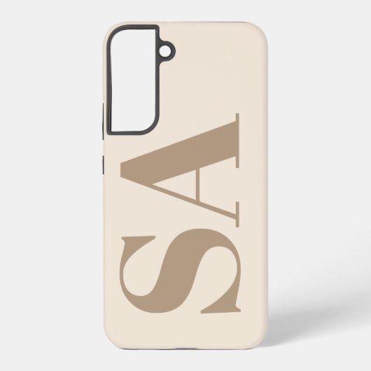 trendy Antique White with Monogram Case-Mate Samsung Galaxy Hoesje (Achterkant)