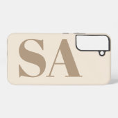 trendy Antique White with Monogram Case-Mate Samsung Galaxy Hoesje (Achterkant horizontaal)