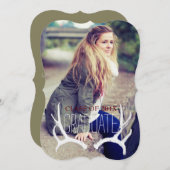 Trendy Antler Bracket Afstuderen 5x7 Uitnodiging (Voorkant / Achterkant)