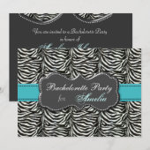 trendy aqua Bachelorette Party Kaart (Voorkant / Achterkant)