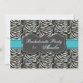 trendy aqua Bachelorette Party Kaart