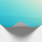 Trendy Aqua Blauwgroen tot  witte ombre gradiënt Cadeaupapier (Hoek)