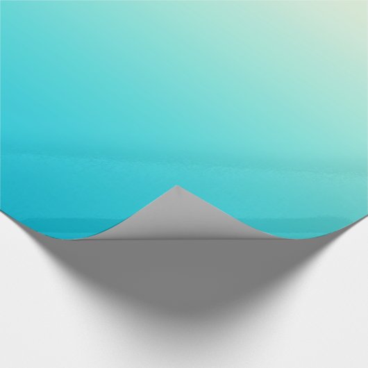 Trendy Aqua Blauwgroen tot  witte ombre gradiënt Cadeaupapier (Hoek)