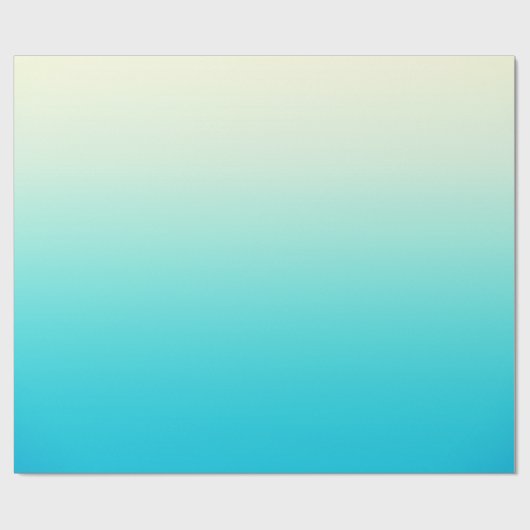 Trendy Aqua Blauwgroen tot witte ombre gradiënt Cadeaupapier (Vlak)