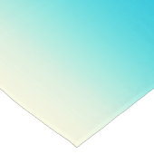 Trendy Aqua Blauwgroen tot  witte ombre gradiënt Korte Tafelloper (Hoek)