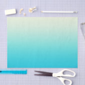 Trendy Aqua Blauwgroen tot  witte ombre gradiënt Tissuepapier (Craft)