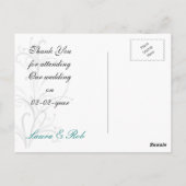 trendy aqua Dankuwel Kaarten (Achterkant)