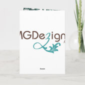 trendy aqua floury Business - Hartelijk dank Bedankkaart (Achterkant)