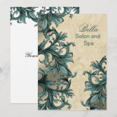 trendy aqua floury Business - Hartelijk dank Bedankkaart (Voorkant / Achterkant)