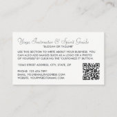 Trendy Aqua Glitter Effect Yoga Instructeur Visitekaartje (Achterkant)