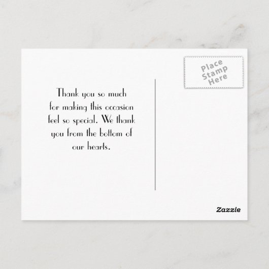 Trendy Aqua Mint Hartelijk dank voor het monogram Briefkaart (Achterkant)