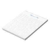 Trendy Aqua Persoonlijk Stippenraster Notitieblok (Linkerzijde)